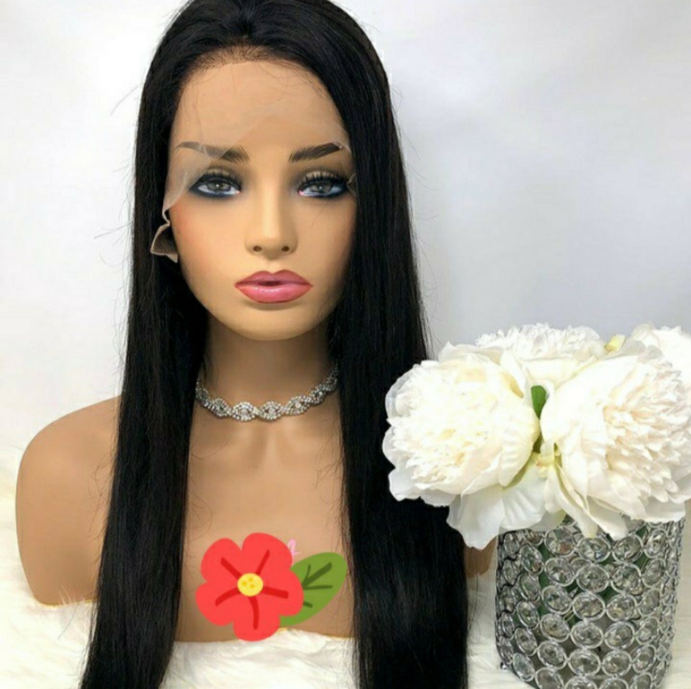 Brazilian Straight HD Transparent Lace Front Wig